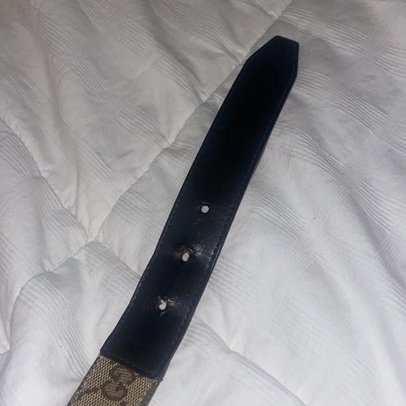 Gucci canvas brown belt. - Picture 4 of 11